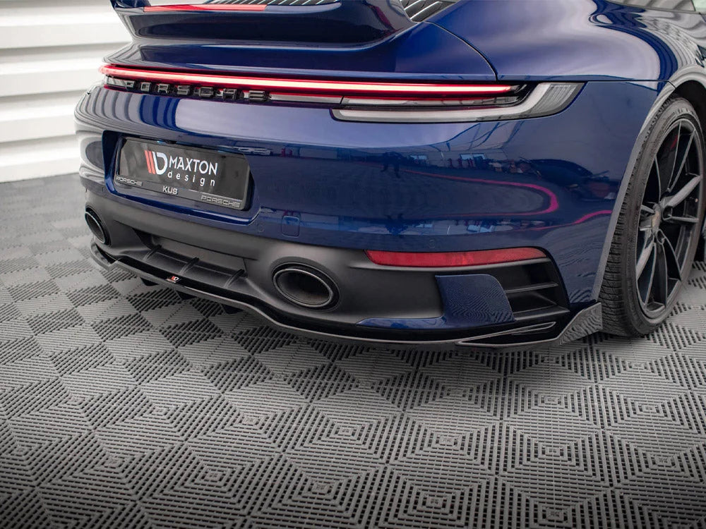 Maxton Design Central Rear Splitter V.2 Vertical Bars Porsche 911 Carrera Aero 992