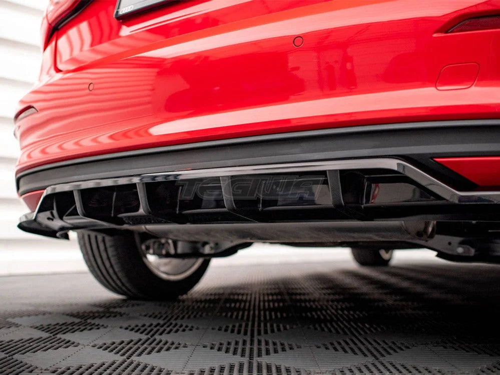 Maxton Design Central Rear Splitter Vertical Bars Audi A3 Sportback 8Y