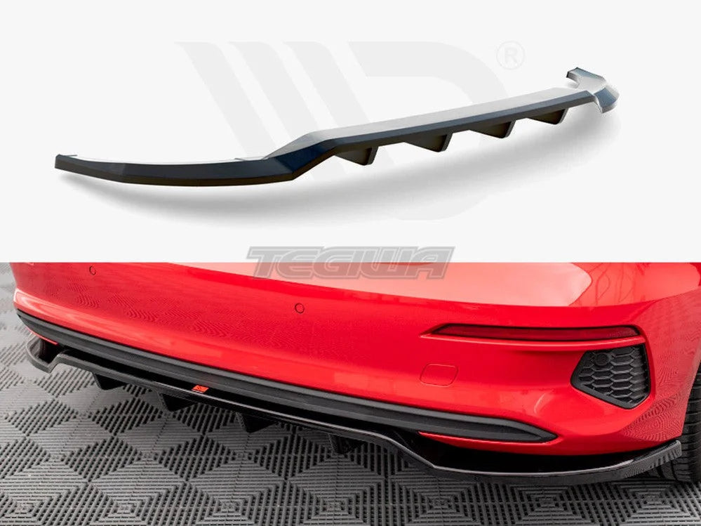 Maxton Design Central Rear Splitter Vertical Bars Audi A3 Sportback 8Y