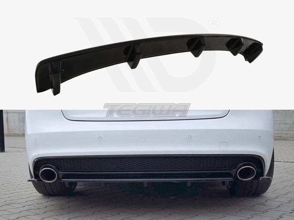 Maxton Design Central Rear Splitter Vertical Bars Audi A5 S-line 8T FL Coupe Sportback 11-16