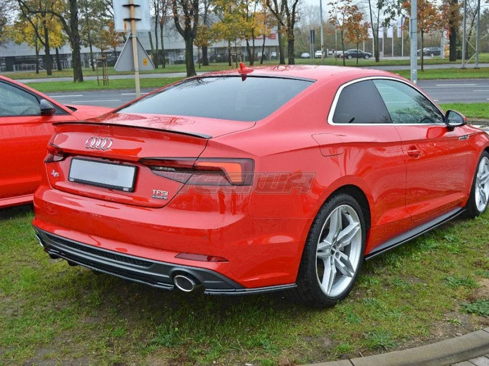 Maxton Design Central Rear Splitter Vertical Bars Audi A5 S-line F5 Coupe Sportback 2016-
