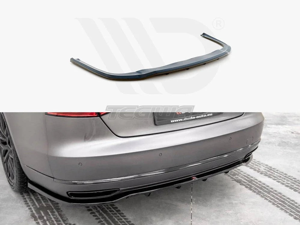 Maxton Design Central Rear Splitter Vertical Bars Audi A8 D4 Facelift 13-17
