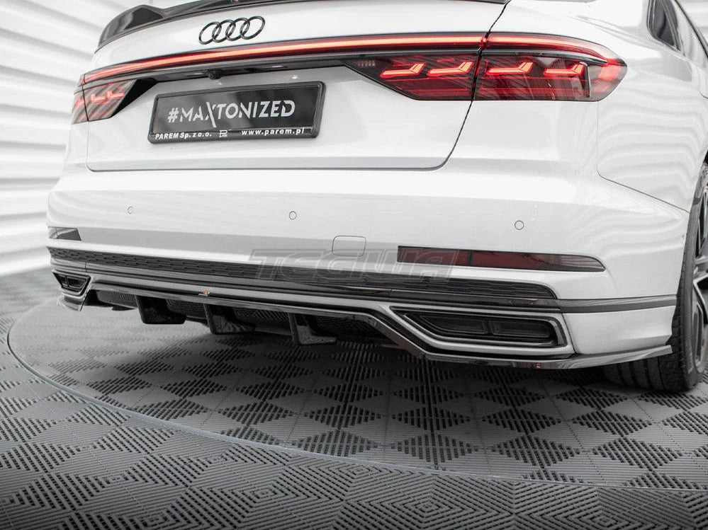 Maxton Design Central Rear Splitter Vertical Bars Audi A8 S-Line D5