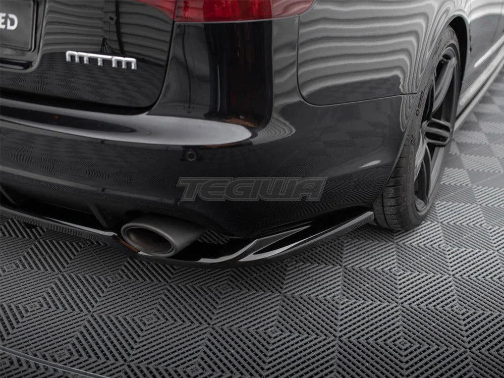Maxton Design Central Rear Splitter Vertical Bars Audi RS6 Avant C6