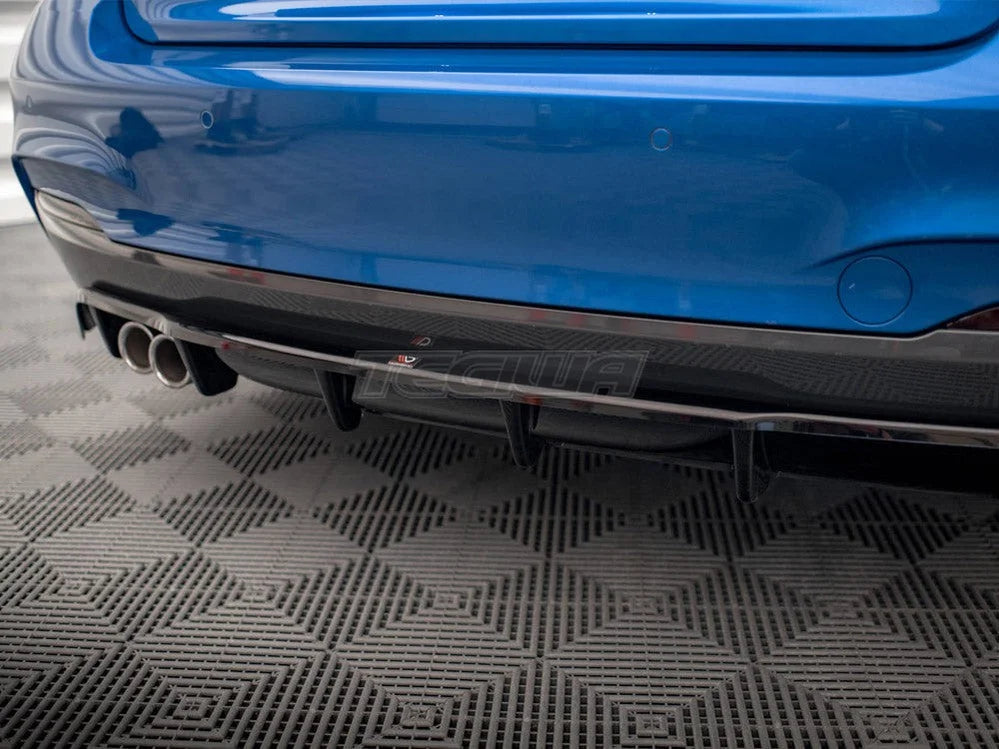 Maxton Design Central Rear Splitter Vertical Bars BMW 2-Series M-Pack F22
