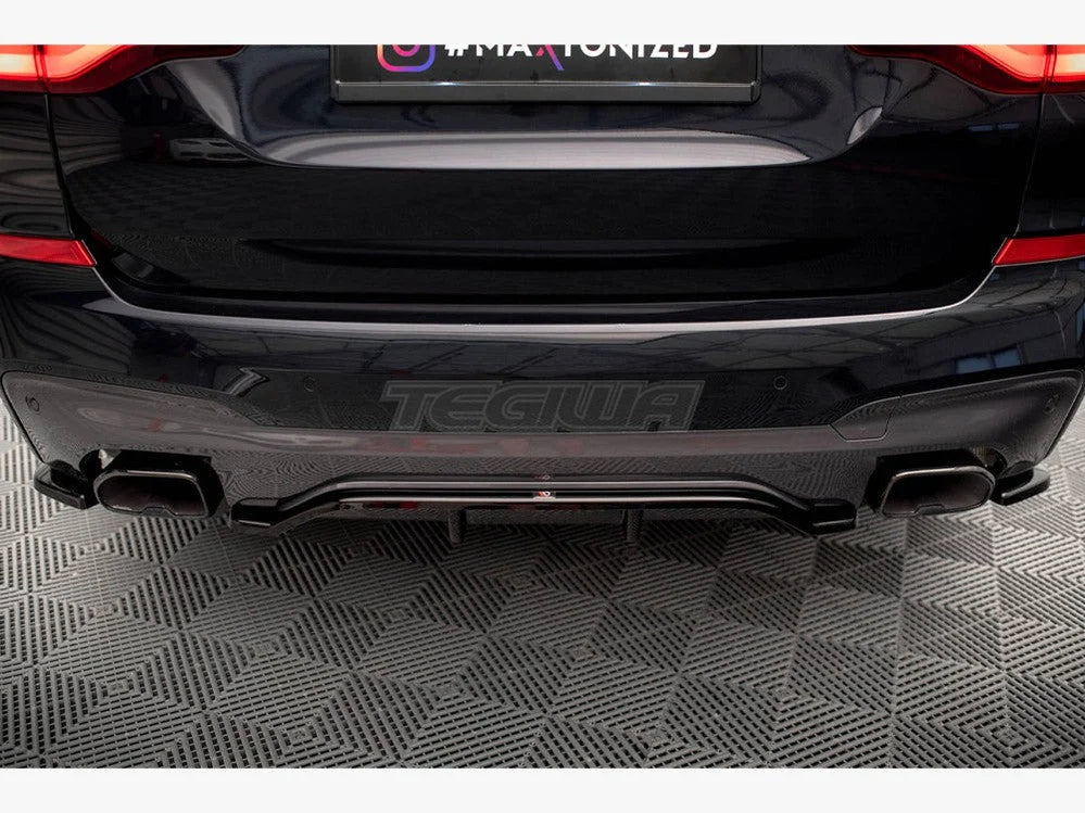 Maxton Design Central Rear Splitter Vertical Bars BMW X3 M40i M40d G01