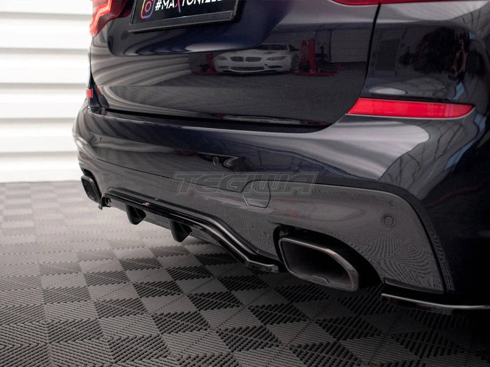 Maxton Design Central Rear Splitter Vertical Bars BMW X3 M40i M40d G01