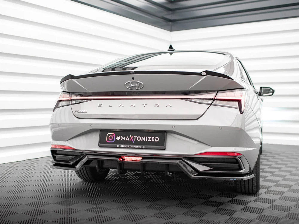 Maxton Design Central Rear Splitter Vertical Bars Hyundai Elantra Mk7