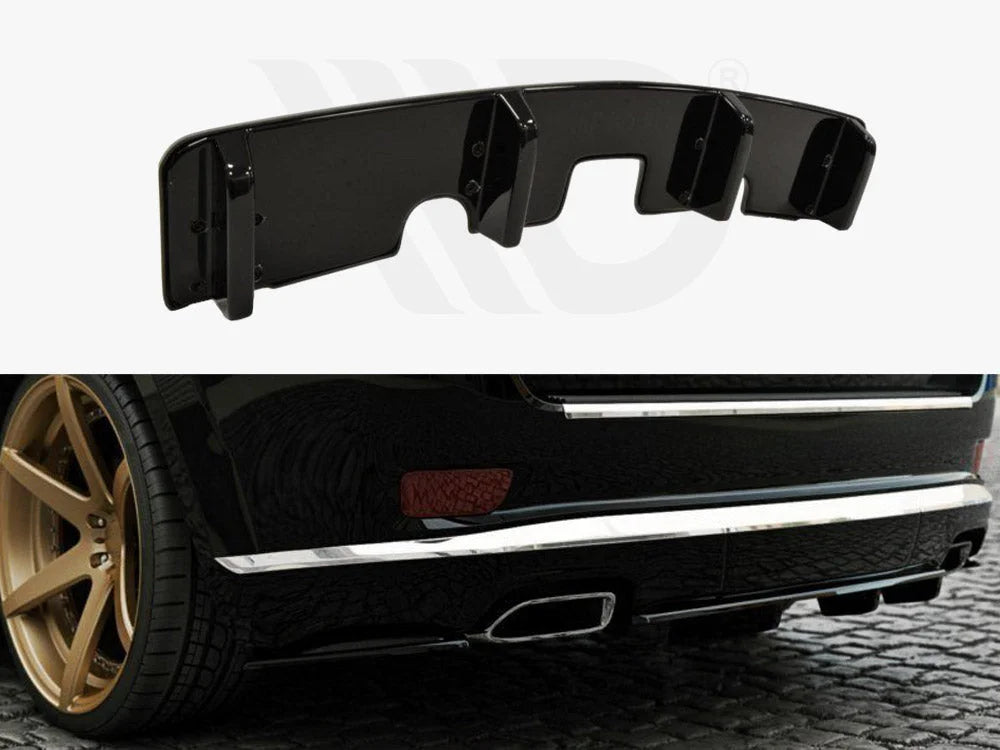 Maxton Design Central Rear Splitter Vertical Bars JEEP Grand Cherokee WK2 Summit Facelift 2014-