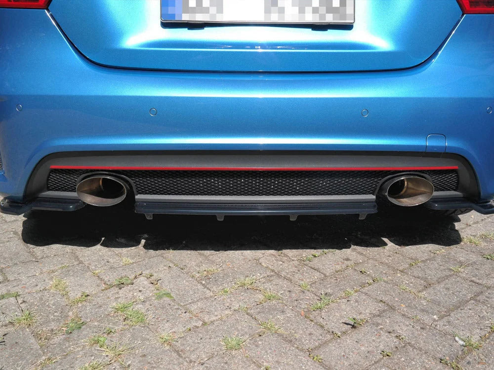 Maxton Design Central Rear Splitter Vertical Bars Mercedes A-class W176 Amg-line Pre-facelift 13-15