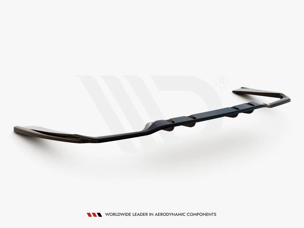 Maxton Design Central Rear Splitter Vertical Bars Mercedes AMG C 43 Sedan W205 Facelift