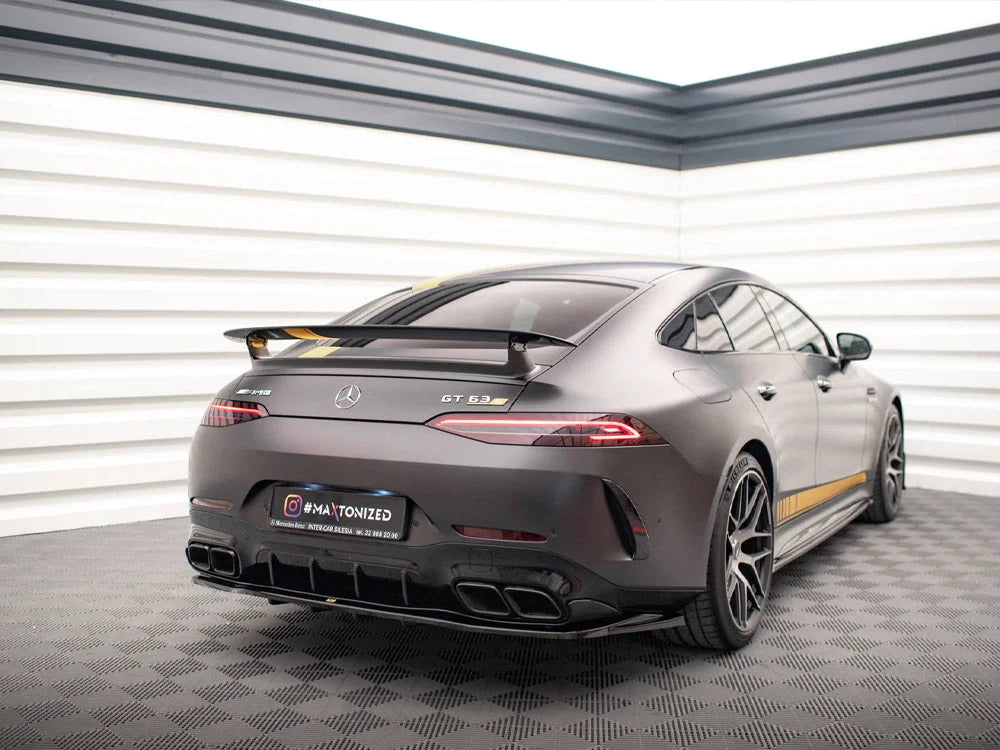 Maxton Design Central Rear Splitter Vertical Bars Mercedes AMG GT 63S 4-door Coupe Aero