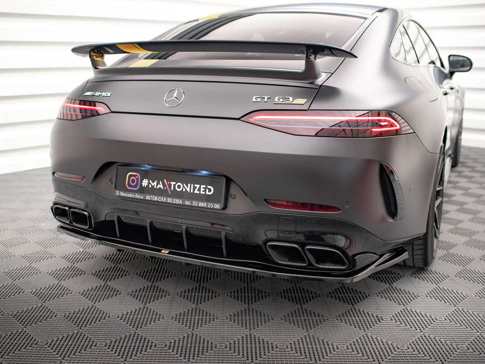 Maxton Design Central Rear Splitter Vertical Bars Mercedes AMG GT 63S 4-door Coupe Aero