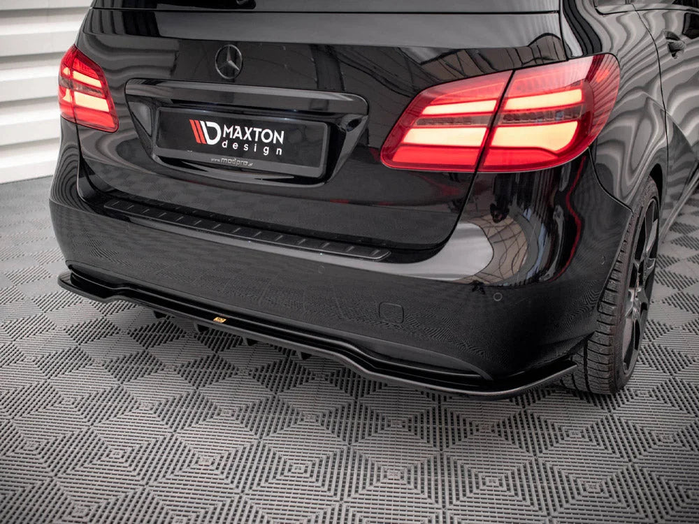 Maxton Design Central Rear Splitter Vertical Bars Mercedes B W246 Facelift