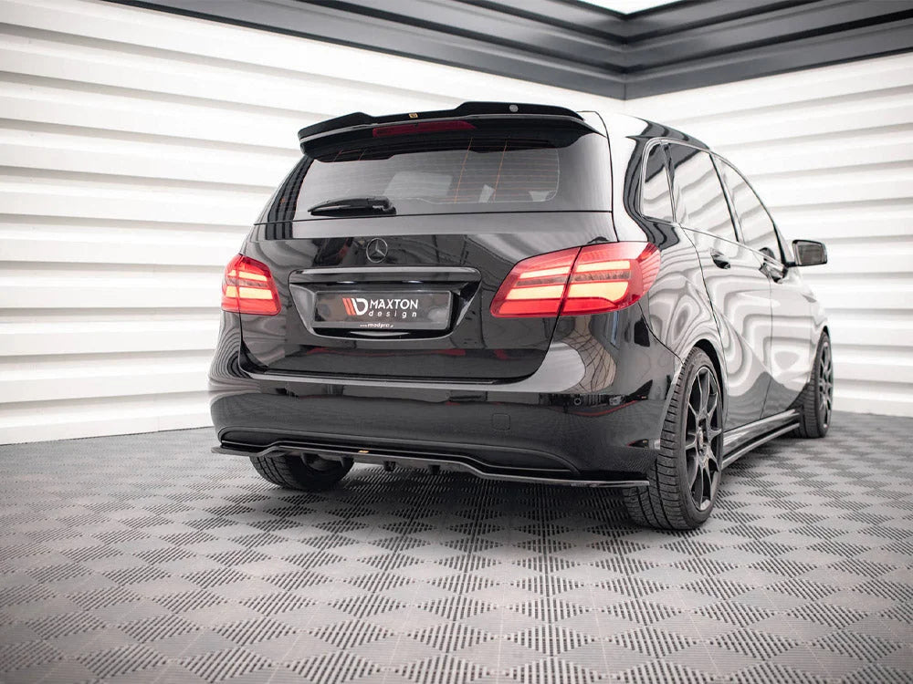 Maxton Design Central Rear Splitter Vertical Bars Mercedes B W246 Facelift