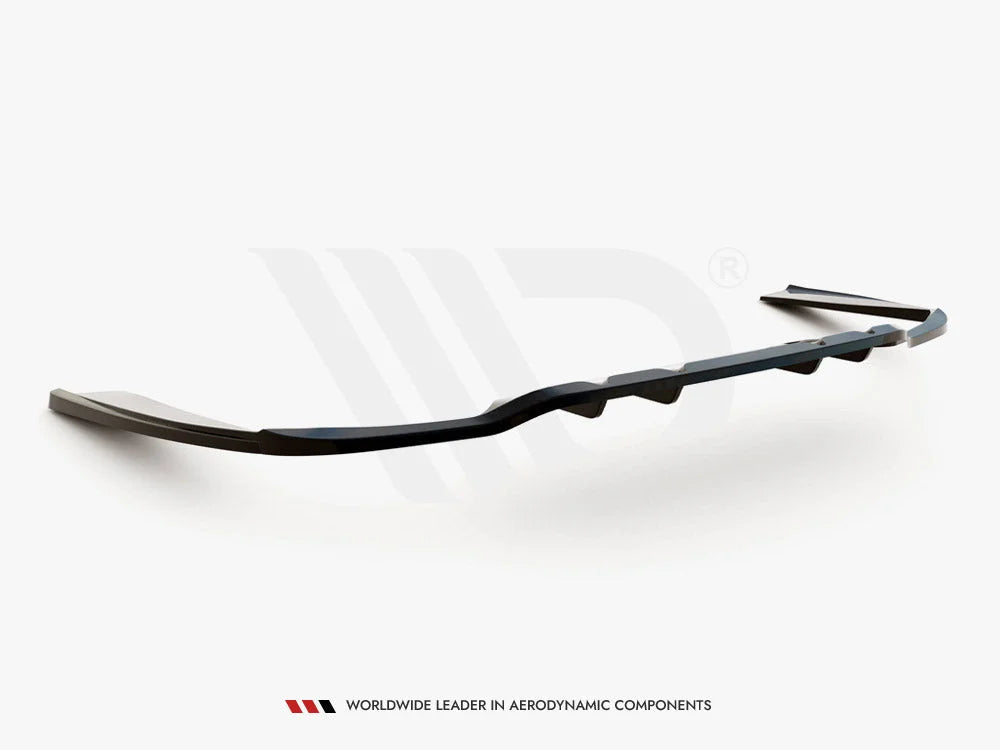Maxton Design Central Rear Splitter Vertical Bars Mercedes C AMG Line W205 Facelift