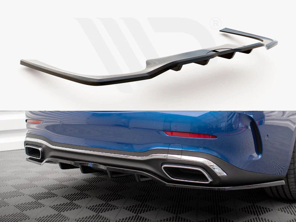 Maxton Design Central Rear Splitter Vertical Bars Mercedes C AMG-Line W206