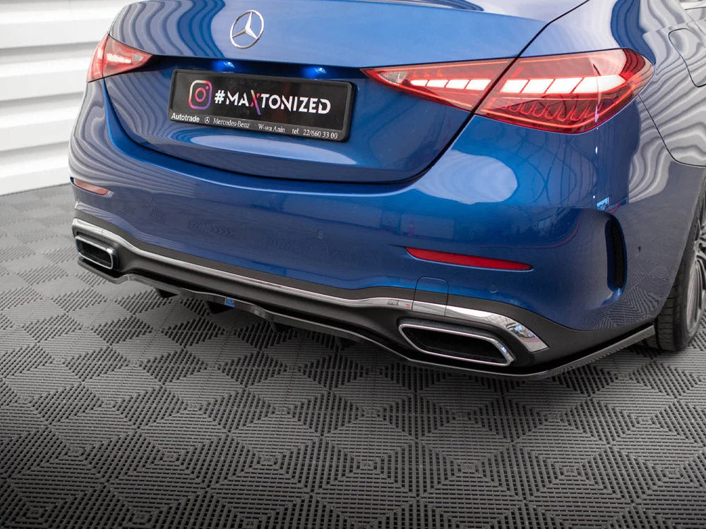 Maxton Design Central Rear Splitter Vertical Bars Mercedes C AMG-Line W206