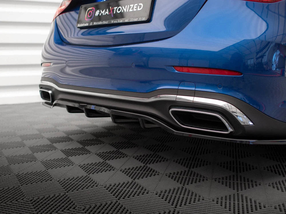 Maxton Design Central Rear Splitter Vertical Bars Mercedes C AMG-Line W206