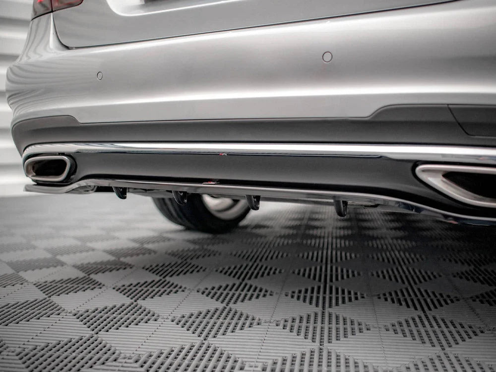 Maxton Design Central Rear Splitter Vertical Bars Mercedes E Amg-line Sedan W212 Facelift 12-16