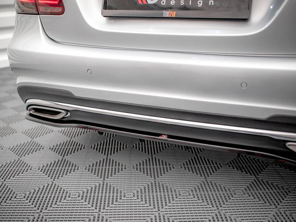 Maxton Design Central Rear Splitter Vertical Bars Mercedes E Amg-line Sedan W212 Facelift 12-16