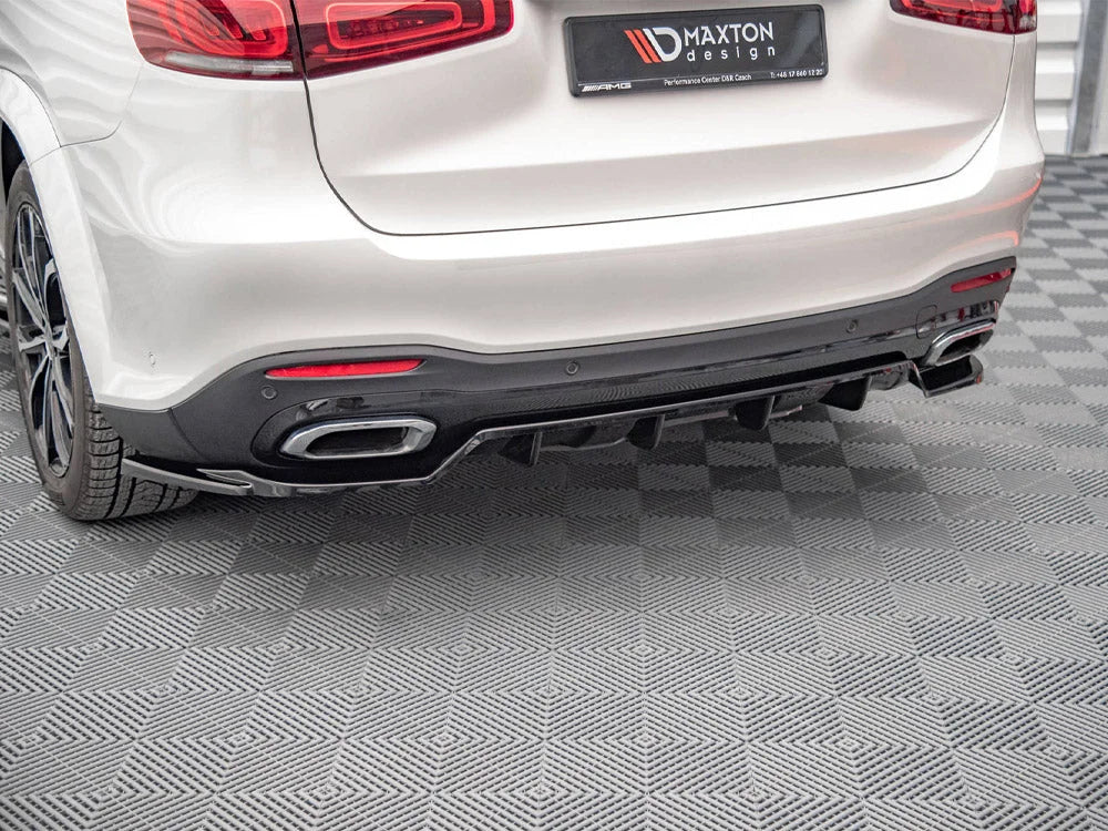 Maxton Design Central Rear Splitter Vertical Bars Mercedes GLS Amg-line X167 2019-