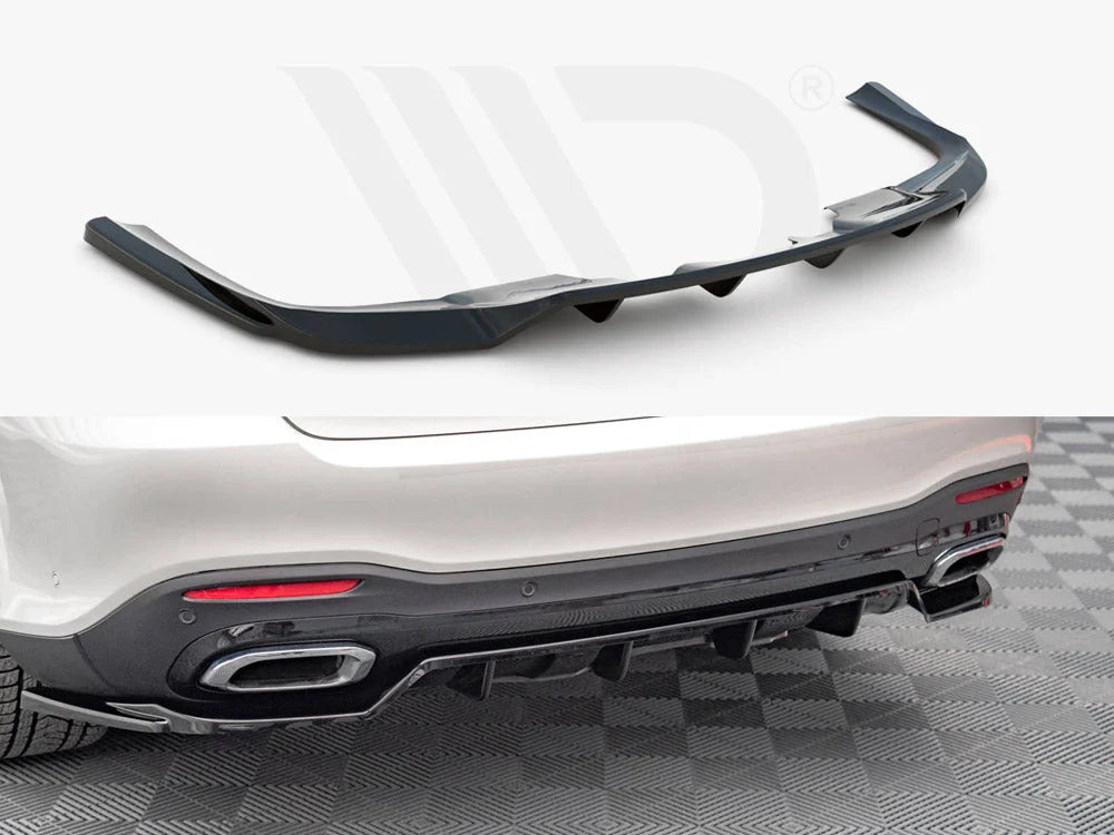 Maxton Design Central Rear Splitter Vertical Bars Mercedes GLS Amg-line X167 2019-