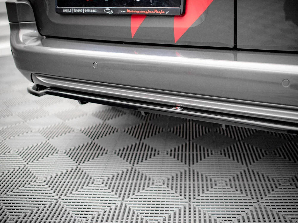 Maxton Design Central Rear Splitter Vertical Bars Peugeot Partner MK3 2018-