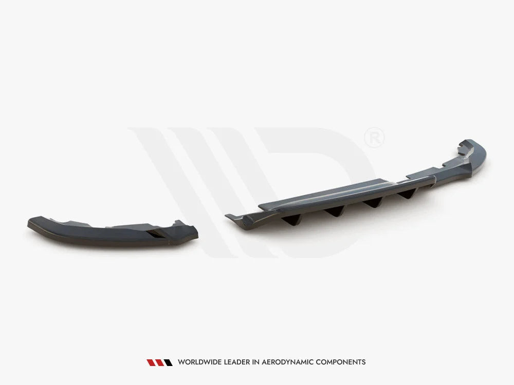 Maxton Design Central Rear Splitter Vertical Bars Renault CLIO MK5 2019-