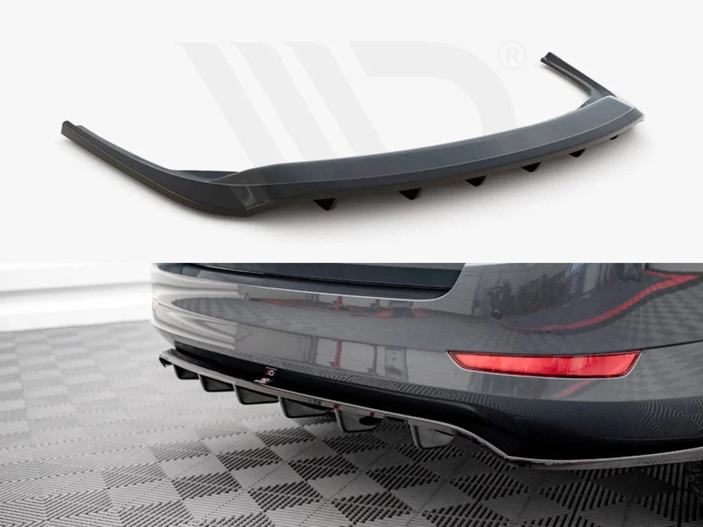 Maxton Design Central Rear Splitter Vertical Bars Skoda Fabia Combi MK3 Facelift 2019-
