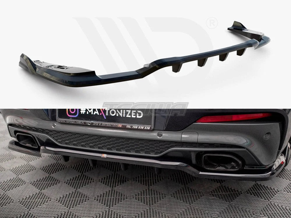 Maxton Design Central Rear Splitter Vertical Bars V.2 BMW X4 M-Pack G02