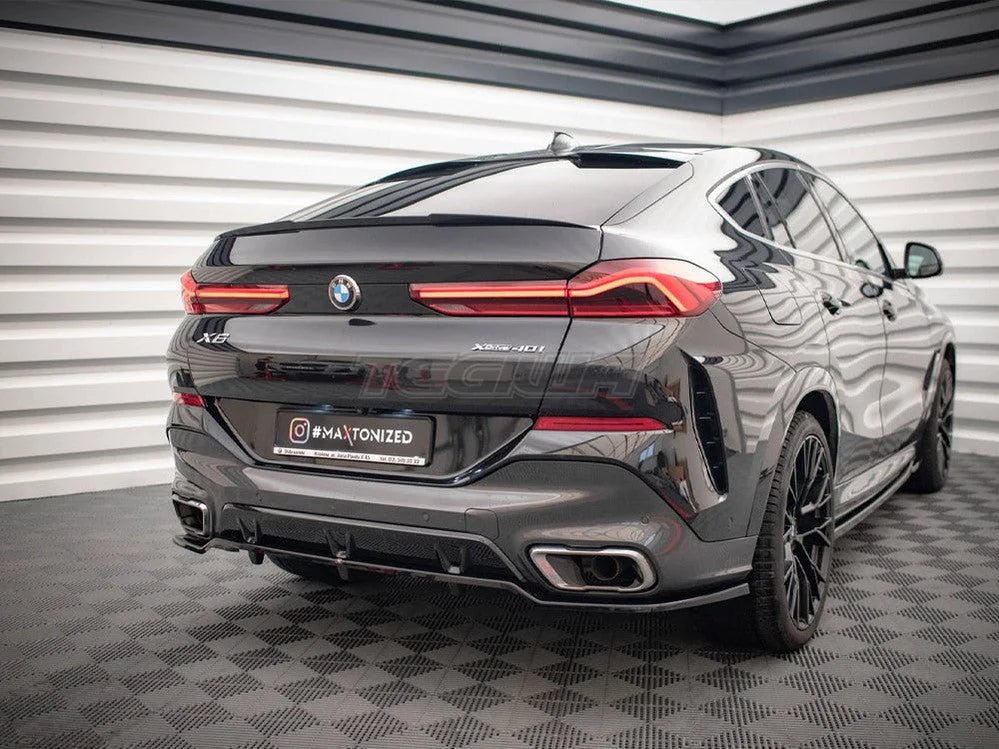 Maxton Design Central Rear Splitter Vertical Bars V.2 BMW X6 M-Pack G06