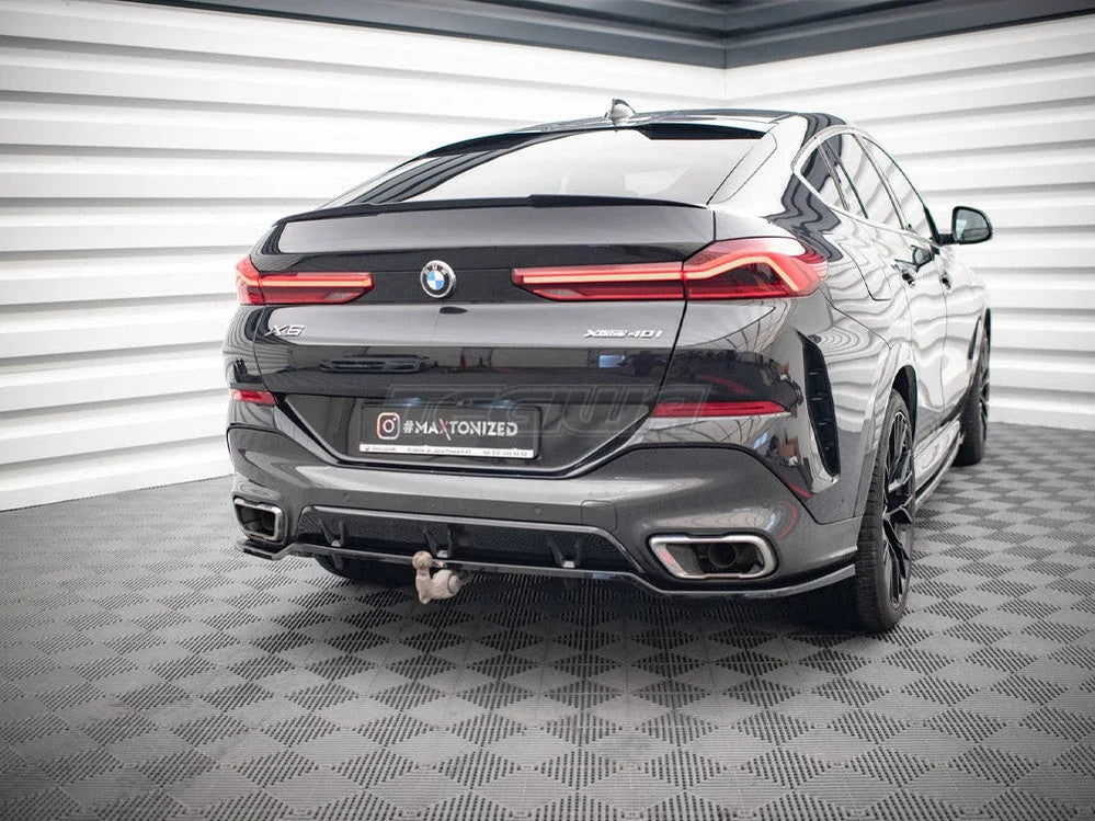 Maxton Design Central Rear Splitter Vertical Bars V.3 BMW X6 M-Pack G06