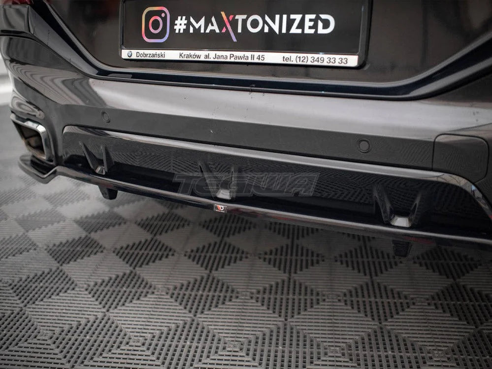 Maxton Design Central Rear Splitter Vertical Bars V.3 BMW X6 M-Pack G06