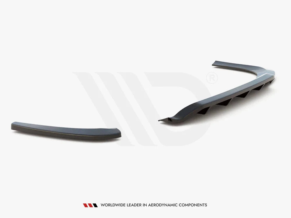 Maxton Design Central Rear Splitter Vertical Bars Volkswagen Passat CC 09-12