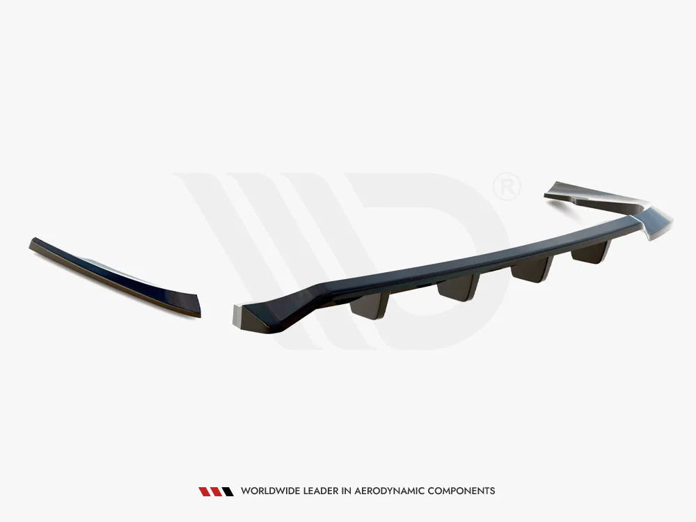 Maxton Design Central Rear Splitter Vertical Bars Volvo C70 Mk1