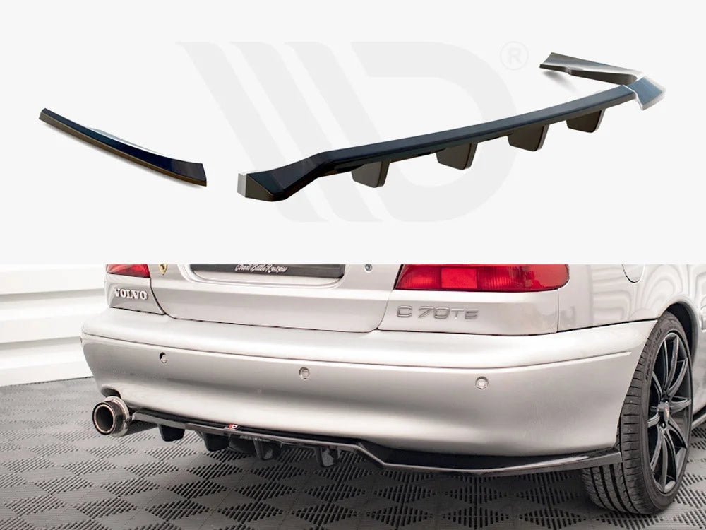 Maxton Design Central Rear Splitter Vertical Bars Volvo C70 Mk1
