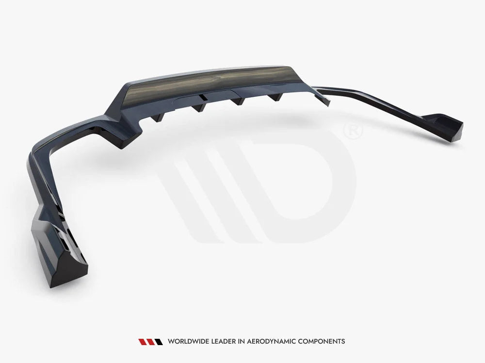 Maxton Design Central Rear Splitter Vertical Bars Volvo XC60 R-Design Mk2 Facelift