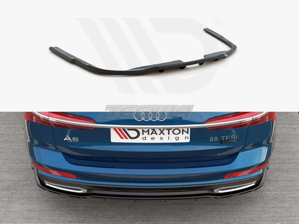 Maxton Design Central Rear Splitter W Vertical Bars A6 S-line C8 Avant 2019-