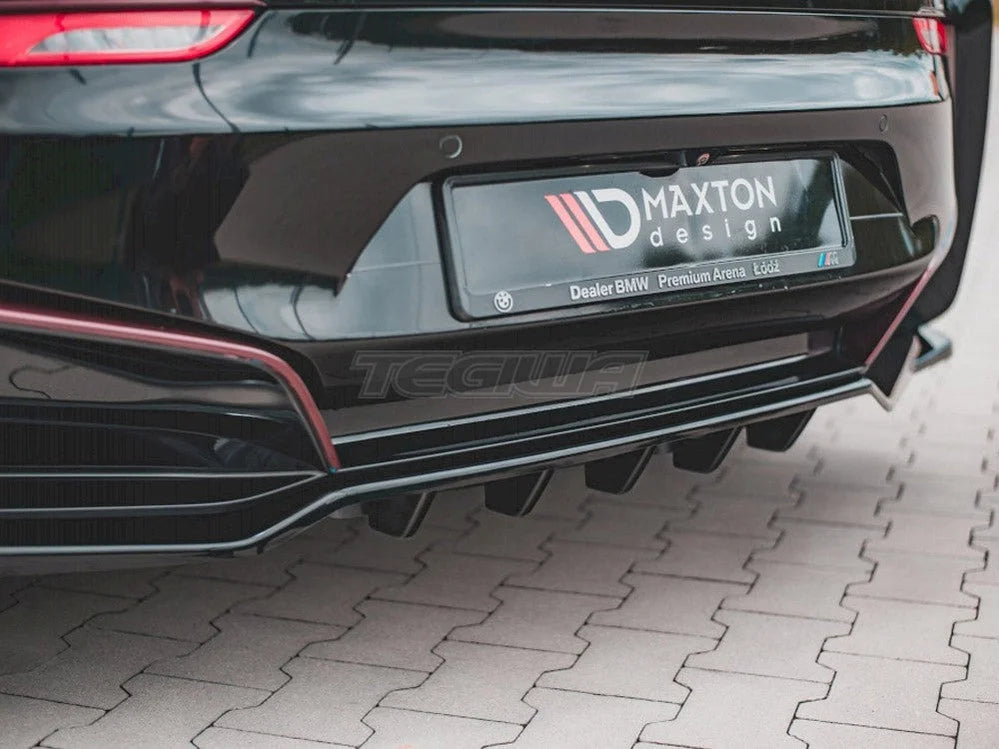 Maxton Design Central Rear Splitter W Vertical Bars BMW I8 14-20