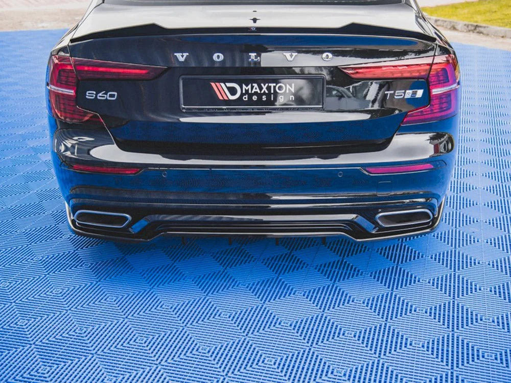 Maxton Design Central Rear Splitter W Vertical Bars Volvo S60 V60 R-design MK3 2018-