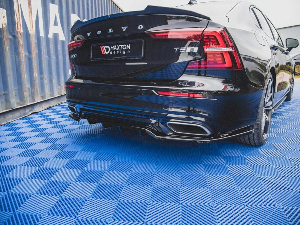 Maxton Design Central Rear Splitter W Vertical Bars Volvo S60 V60 R-design MK3 2018-