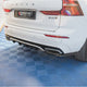 Maxton Design Central Rear Splitter W Vertical Bars Volvo XC60 MK2 R-design 2017-