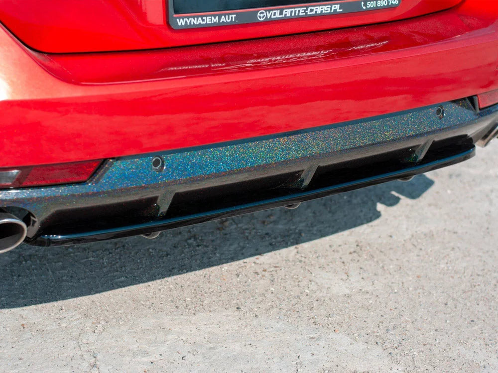 Maxton Design Central Rear Splitter with Vertical Bars Peugeot 508 SW MK2