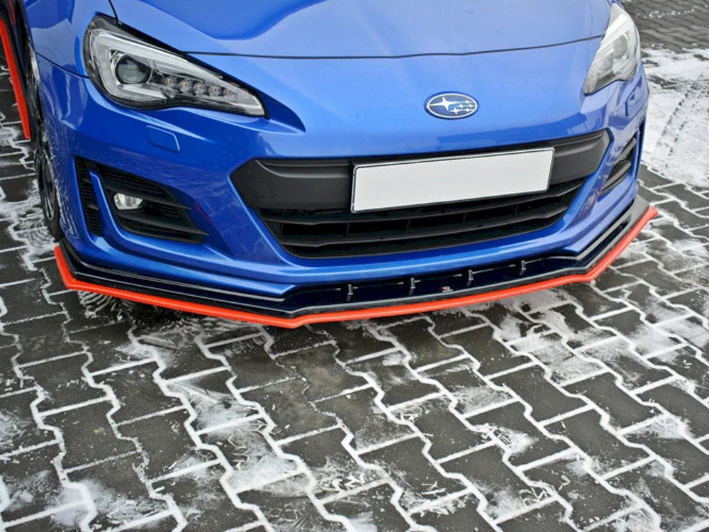Maxton Design Front Splitter Black & Red V.4 Subaru BRZ Facelift 17-20