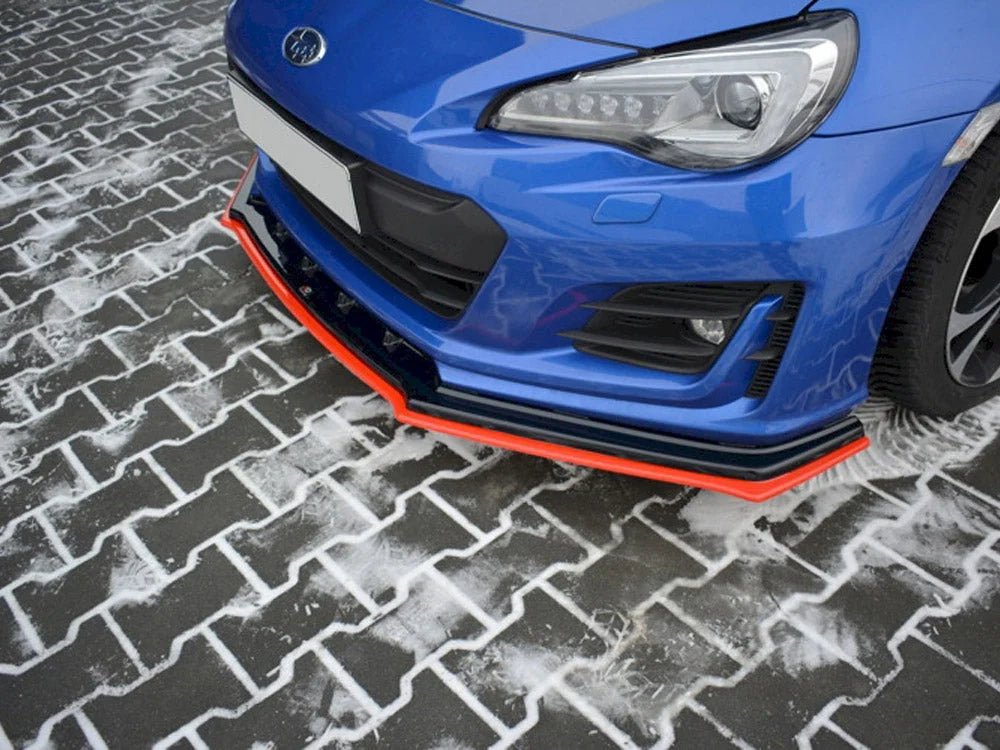 Maxton Design Front Splitter Black & Red V.4 Subaru BRZ Facelift 17-20
