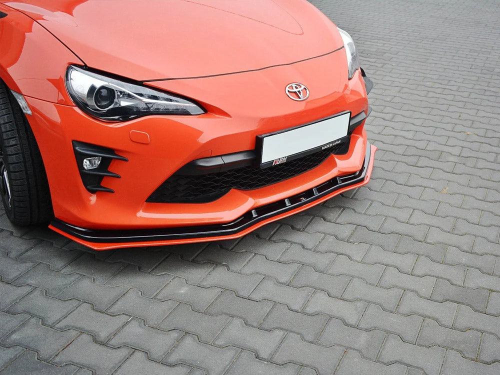 Maxton Design Front Splitter Black & Red V.4 Toyota GT86 Facelift 2017-UP