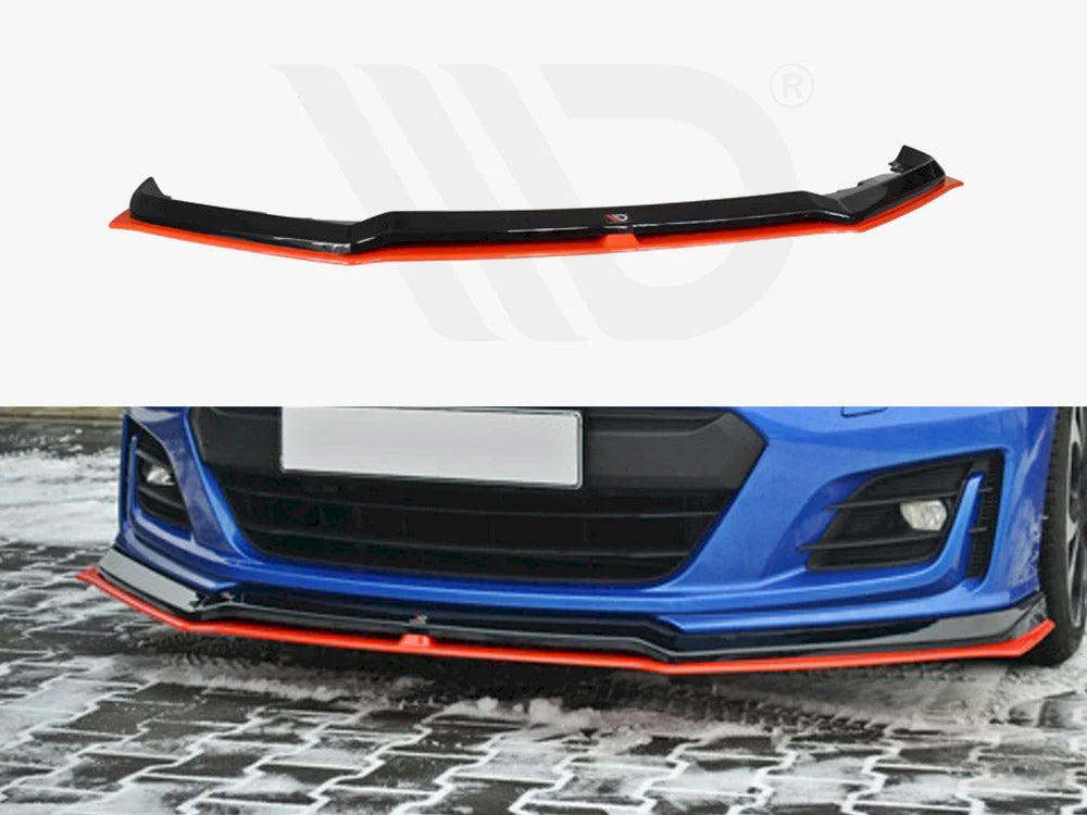 Maxton Design Front Splitter Black & Red V.5 Subaru BRZ Facelift 17-20