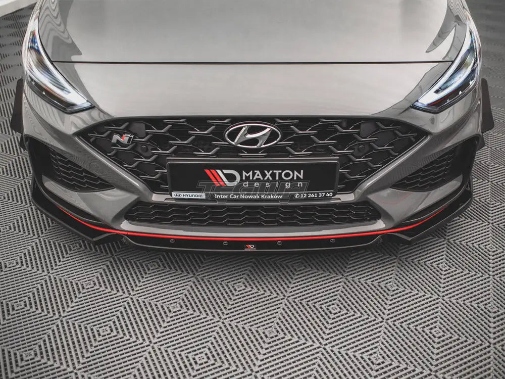 Maxton Design Front Splitter +flaps V.1 Hyundai I30 N Hatchback fastback MK3 Facelift 2020-