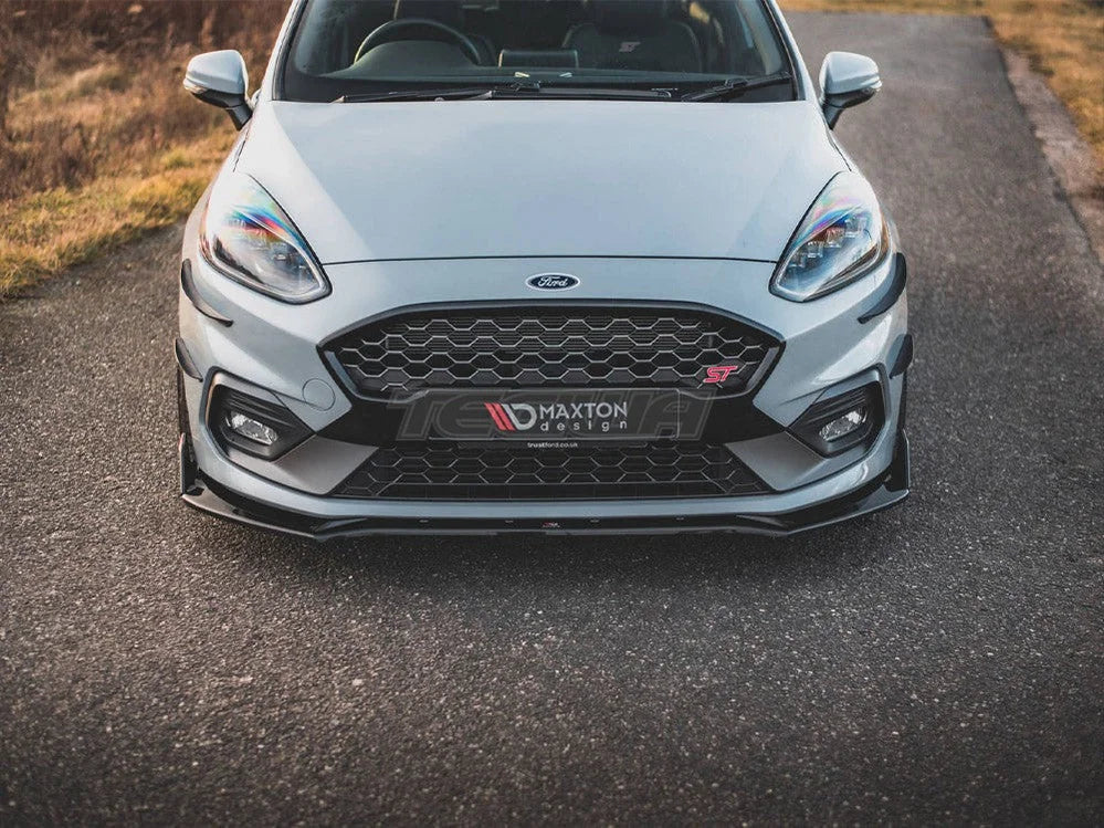 Maxton Design Front Splitter +flaps V.4 Ford Fiesta MK8 ST ST-Line 2017-